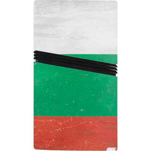 Bulgarian Flag Distressed PS5 Pro Console Skin